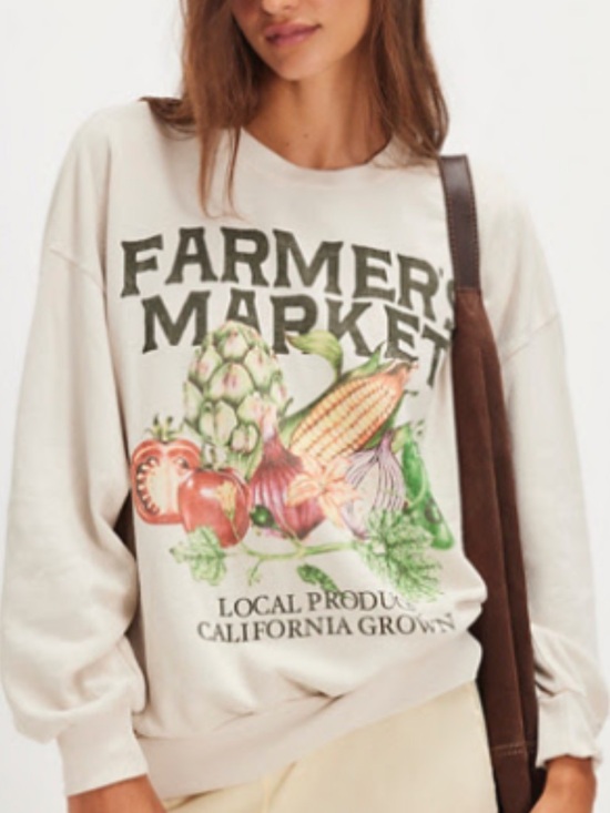 Daydreamer Local Produce Oversized Crew